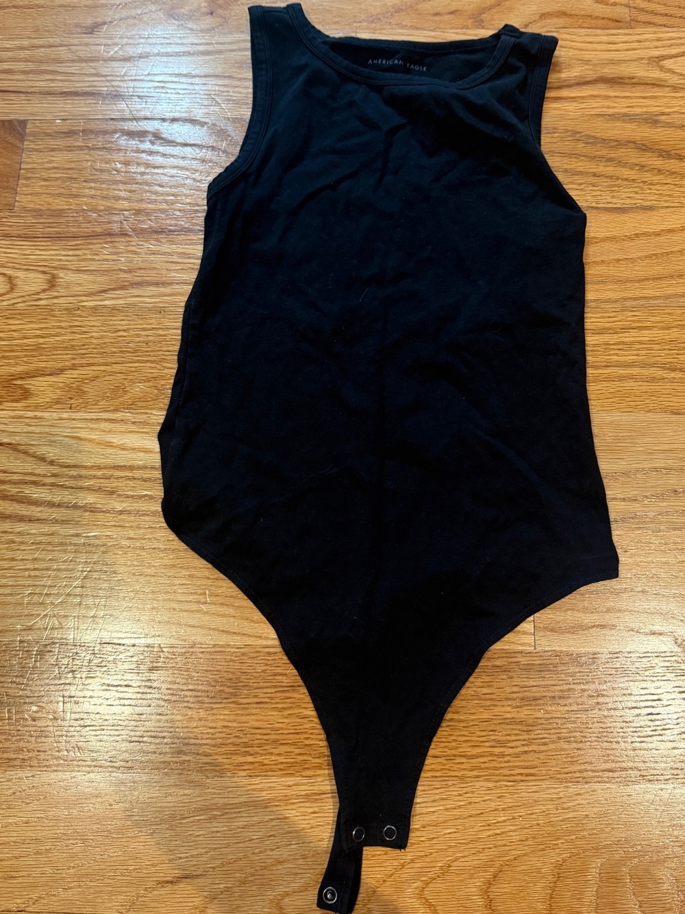American Eagle Outfitters Black Tank-Style Bodysuit